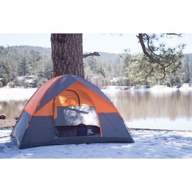 3 Season Tent - 8 X 10 X 6 Ft - Orange W/Gray Trim