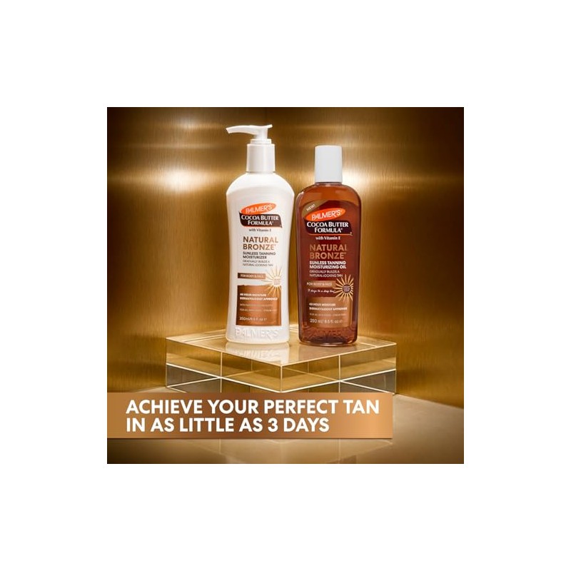 Palmers Cocoa Butter Formula Natural Bronze Aceite Corporal Autobronceador Humectante