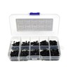 Computer Screw Set, 500 Pieces M2/M2.5/M3 Black Carbon Steel Screws,