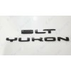 GMC 2PCS Matte Black Rear Yukon SLT Letters Emblem Fit