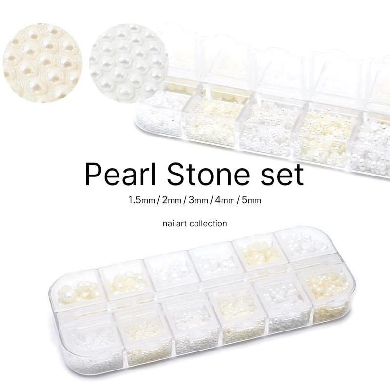[Large Capacity] Pearl Rhinestone Set 0.06 - 0.2 inches (1.5