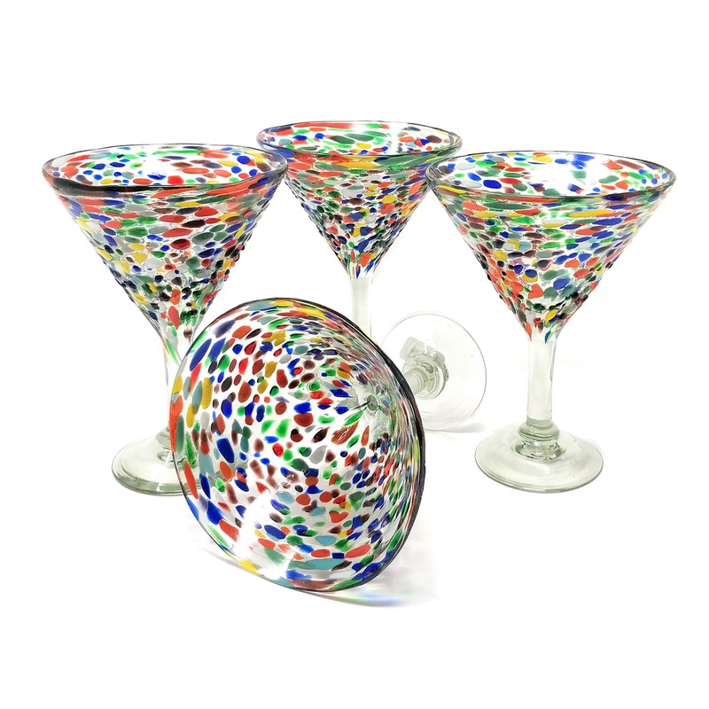 Mexican Hand Blown Glass – Set of 4 Hand Blown