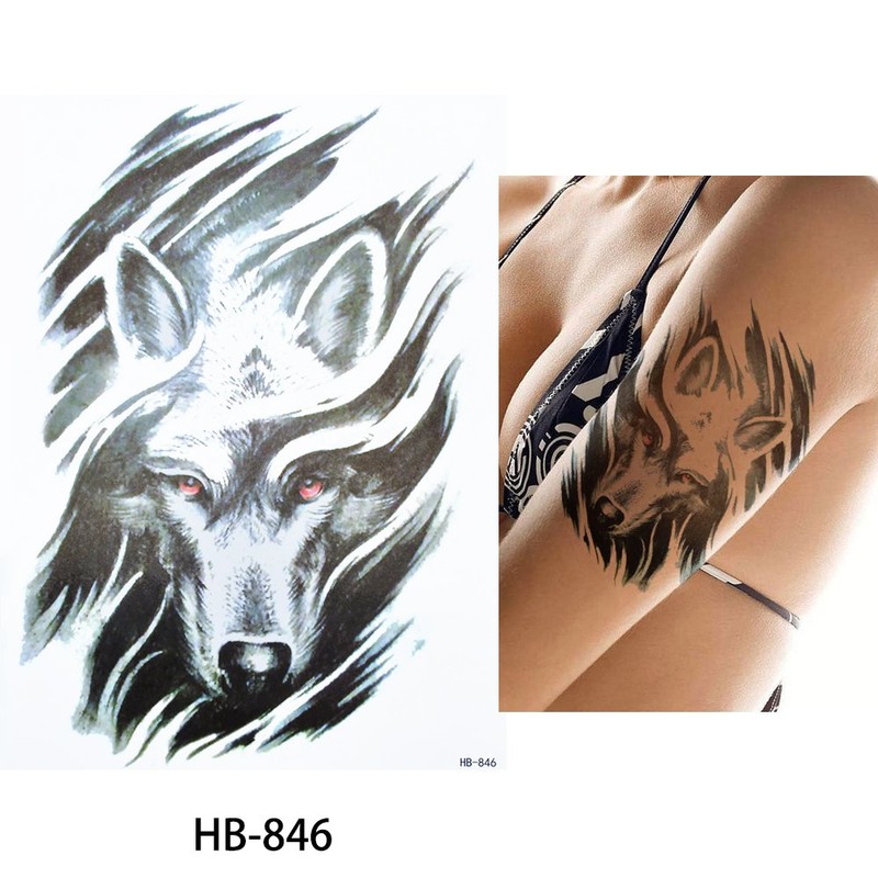8 Sheets Temporary Tribal and Wolf Tattoos Maori Design Tattoos