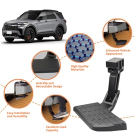 Retractable Folding Truck Side Step Compatible with Ford F250 F350 Super Duty 2017-2022, Replace 75413-01A