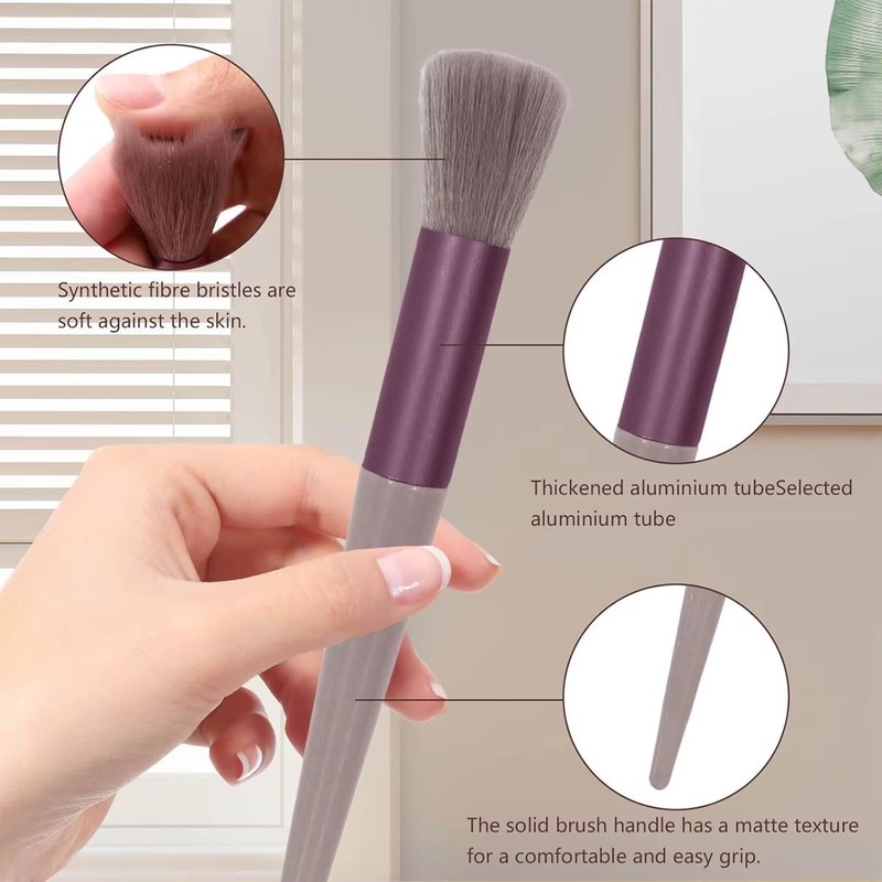 13-Piece Makeup Brush Set for Eyes and Cheeks – Soft