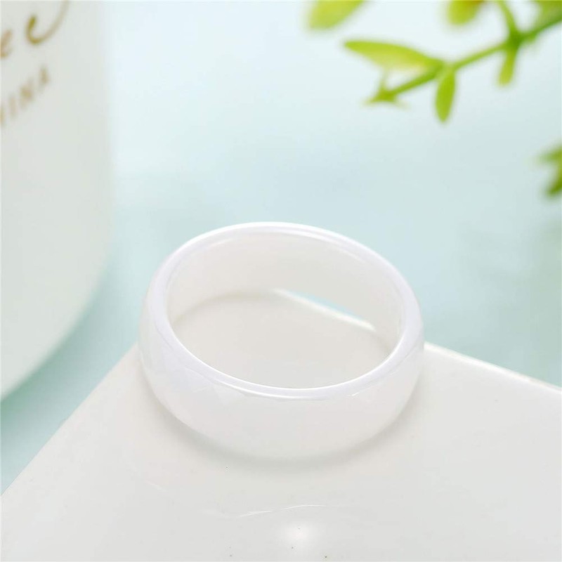 PAURO Women's Classic Engagement Wedding Band Rings Ceramic, Metal