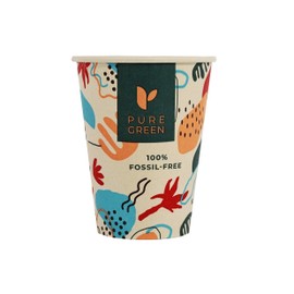 PG EcoAmour Organic Paper Cups, 240 ml, 8 Oz, Coffee to Go, Unprinted, Environmentally Friendly Coffee Cups, Pack of 50, Disposable Tableware, Drinking Cups, Paper Cups, Compostable and Biodegradable