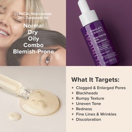 Paula's Choice Paula's Choice CLINICAL 20% Niacinamide Vitamin B3 Concentrated Serum, Anti-Aging Treatment for Discoloration and Minimizing Large Pores, Fragrance-Free & Paraben-Free, 0.67 Ounce Dropper Bottle