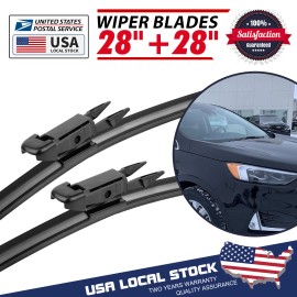 East Forest Front Windshield Wiper Blades Pair 28"+28" All Season For Ford Fusion 2013-2018