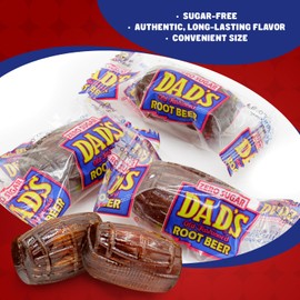 Dad's Root Beer Barrels Sugar Free 4 lb – Bulk Candy in Resealable Bag, Old Fashioned, Individually Wrapped, Original Flavor