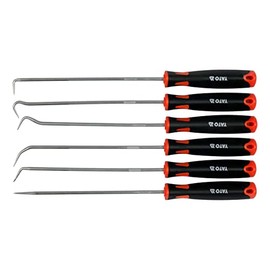 YATO YT-08428, Long Pick and Hook Set 6 Pcs 240mm Long, Soft Grip Handles