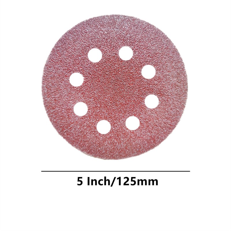 ROZZLOOM 5 Inch 8 Hole Sanding Discs - 40 Grit
