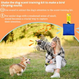 BabieDtOyG Dog Scent Training Kit with Squeaky Sound – Interactive Nose Work Toys for Dogs, Hide & Seek Scent Games | Mental Stimulation, Anxiety Relief & Obedience Training for All Ages (Blue)