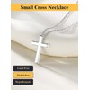U7 Silver Cross Necklace for Women Cross Pendant Stainless Steel