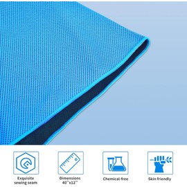 4 Packs Cooling Towels for Neck and Face(40"x 12"), Cool Sweat Towels for Hot Weather, Lightweight Soft Breathable Towels for Yoga, Towels Sports, Workout, Running, Gym, Camping, Fitness