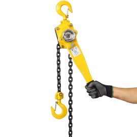 Heavy Duty 3/4 Ton 1650LBS Capacity Lever Chain Hoist with 10 FT Chain Ratchet Lever Chain Block Hoist Lift PuColor: as Pic Color