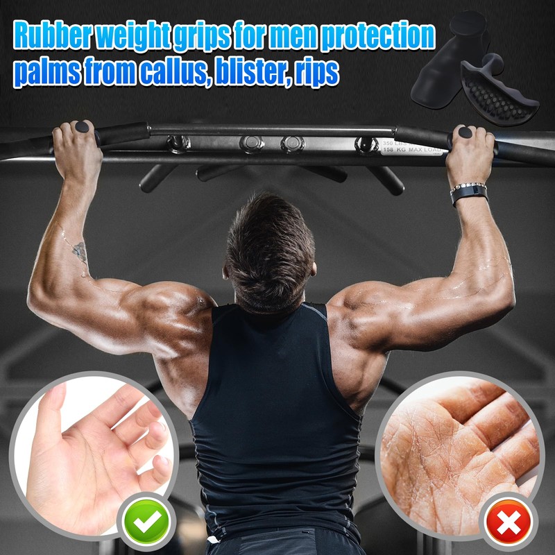 HSFOOYL Weight Lifting Grips for Men Women Deadlifts, Ergonomics Anti-Slip