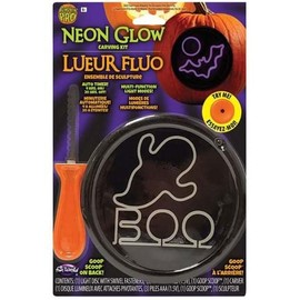 Fun World Ghost Neon Light Pumpkin Carving Kit Standard