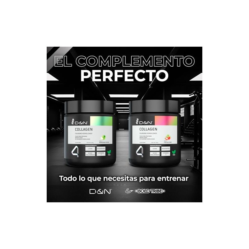 Colágeno Hidrolizado Polvo 420 Manzana Verde Vitamina Ácido Hialurónico Resveratrol