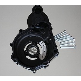 XKMT-Billet Engine Stator Cover See Through Compatible With Suzuki Gsxr 600 750 2006-2016 Black Left [B00YWCS8HE]