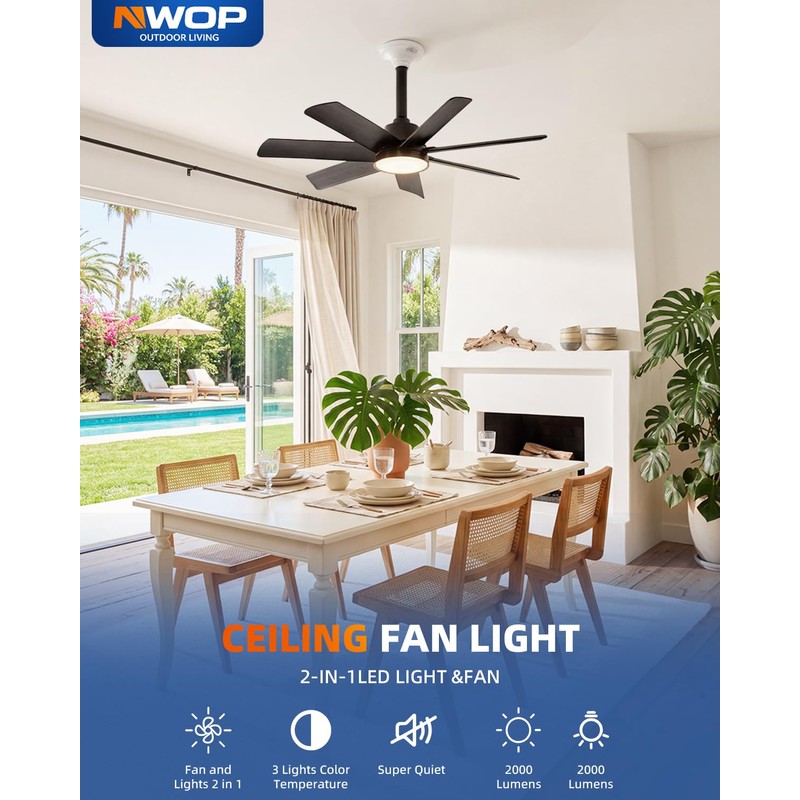 28 Inch Socket Fan Light with Remote Control, Screw in