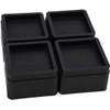 Teabelle Black Stackable Bed and Furniture Risers 3 Inch Heavy