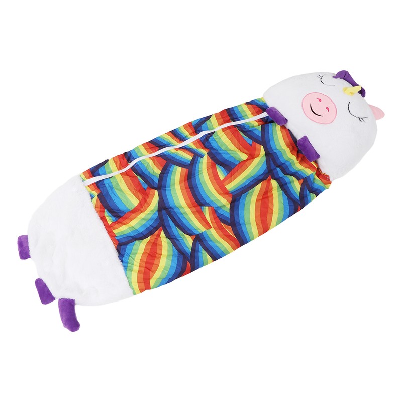 Kids Sleeping Bag Cartoon Animals Soft Plush Wearable Foldable Prevents
