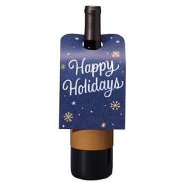 American Greetings Christmas Gift Tags for Wine Bottle, Happy Holidays (6-Count)