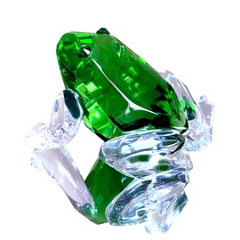 JinshiY Crystal Frog Figurines Collection Glass Vivid Animal Paperweight Table Ornament Decor Kids Birthday Gifts Home Table Decor