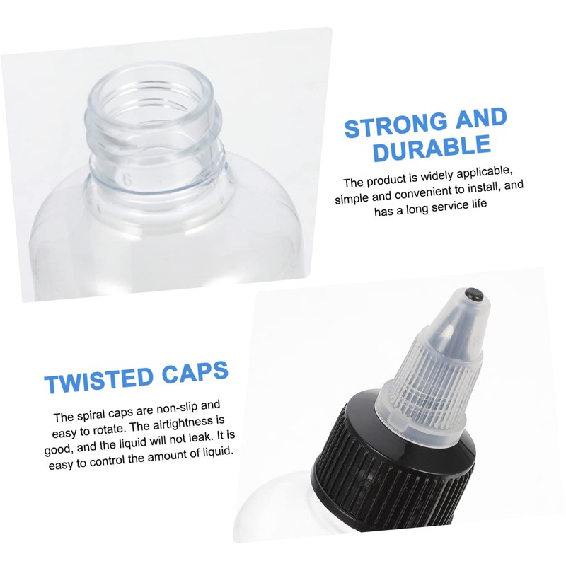 SAFIGLE 20Pcs Translucent Dispenser Bottle Reusable Squeeze Bottles for Liquid