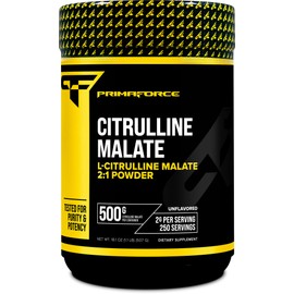 PrimaForce L-Citrulline Malate Powder, Unflavored, 500 Grams - Vegan, Non-GMO