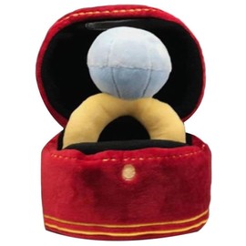 HomeSoGood Squeak Plush Toy, Interested Diamond Ring Case, Stuffed Pet Chew Soft Pet Supplies Dog Toy for Dog Wedding