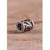 Battle-Merchant Celtic Hair and Beard Bead in Silver Spiral Pattern