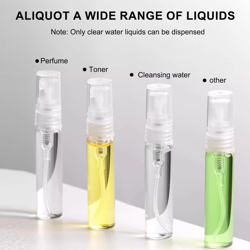 AxiyanX Refillable 5ml Mini Glass Spray Bottle, 10 Pcs Travel