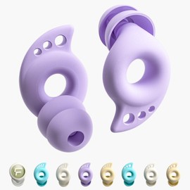 FHG Silicone Ear Plugs, Comfortable and Ultra-Soft Earplugs for Motorcycles Airplane, 2 Set Ear Tips for Various Ear Shapes, Painless to Isolate Snoring, 28 dB Reducing Noise Induced Tinnitus