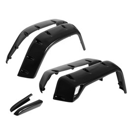 Grain Textured Pocket-Rivet Wheel Fender Flare Compatible with Jeep Wrangler 97-06