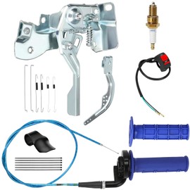 HIAORS Throttle Linkage Control Assembly and 7/8" Mini Bike Throttle Kit Compatible with Coleman CT200U BT200X B200R Baja Warrior MB200 Massimo Motovox MBX20 Predator 212 GX160 GX200 Engine Parts Blue