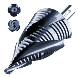 toolant Four Spiral Flute Cobalt Step Drill Bit(Pro), 3/16" - 1-3/8"(19 Step Size) Unibit Step Drill Bit, 3/8" Tri-Falt Shank Step Bit for Metal, Stainless Steel, Aluminum, Plastic