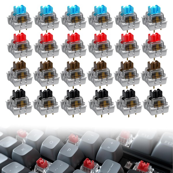 24 Cherry Mx Blue Switch Replacement Parts, Mechanical Keyboard Switch,
