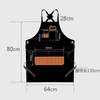 Barber Apron Multi Pocket Waterproof Black Chef Aprons for Art