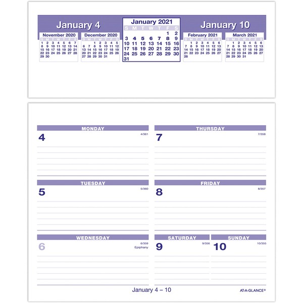 AT-A-GLANCE Flip-A-Week 2014 Desk Calendar Weekly Refill, 5.62 x 7