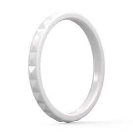 ThunderFit Thin and Stackable Silicone Rings for Women, Rubber Wedding Bands for Women Engagement Diamond Pattern 2.5mm Wide 2mm Thick - Variety Multipack 1-16