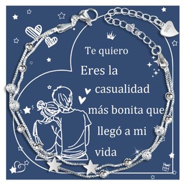 CheersLife Original Geschenke für Frauen Armbänder Frauen Silber Geschenke Valentinstag Geburtstag Geschenke für Frauen Original Geschenk für Freundin Frau Paare Schmuck Jahrestag Geschenk - Stern ES