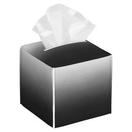 Abstract Black White Grey Ombre Faded Tissue Box Cover,Waterproof Leather Tissue Cube Box Holder Square Facial Paper Organizer Dispenser for Bathroom Home Car Nightstand Vanity Desk