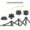 Desktop Metal Tripod Stand 1/4 inch Screw 4 Levels Adjustable