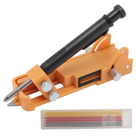 Multifunction Scribing Tool Construction Pencil Aluminum Alloy DIY Woodworking Marking Gauge Yellow