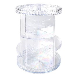 BEAUTYDISTRICTMX Organizador Acrílico Giratorio Maquillaje Cosmeticos