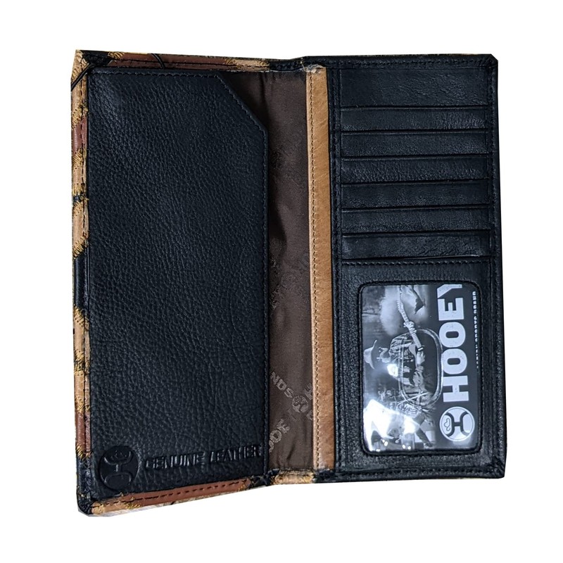HOOEY Leather Men’s Western Rodeo Wallet (Patchwork - Brown/Black)