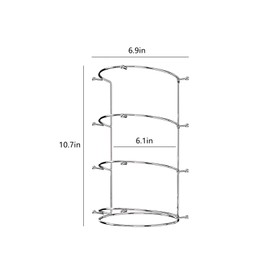 Adugay 4 Tier Crown Display Stand,Tiara Organizer Holder,Elegant Storage of Tiara With Multi-Tiered Removable Design Crown Metal Storage Stand (Silvery)