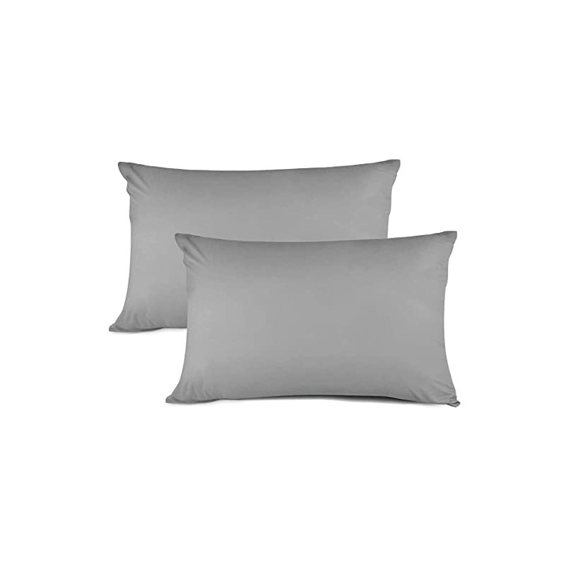 Egyptian Cotton 200 Thread Count Pillow Cases 2 Pack (Grey